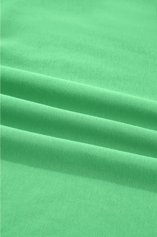 Solid Puff Sleeve Top and Drawstring Pants Set