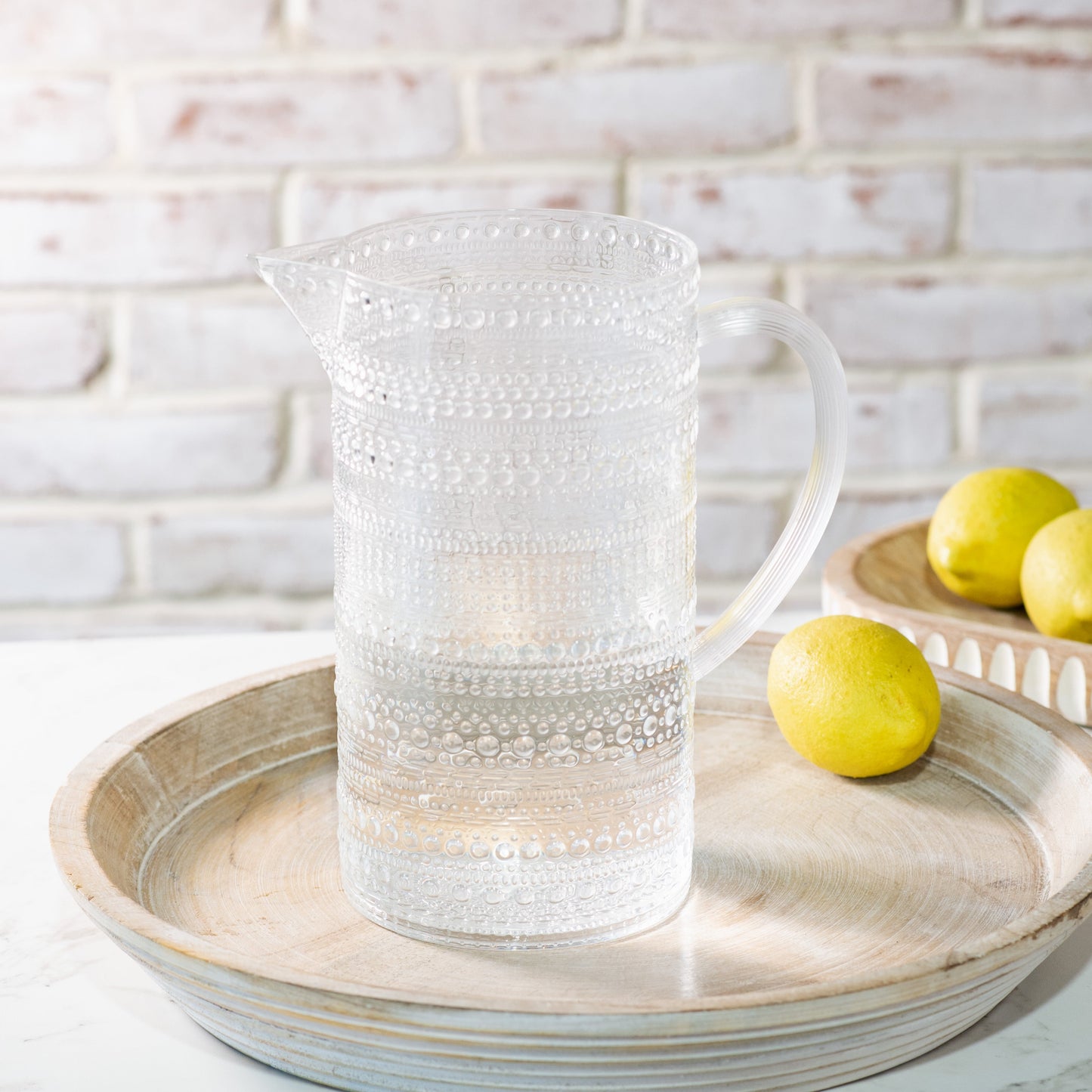 Clear Melamine Dot Drinkware Set