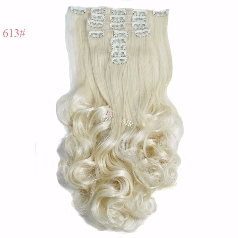 18-Piece Long Wavy Hair Extensions