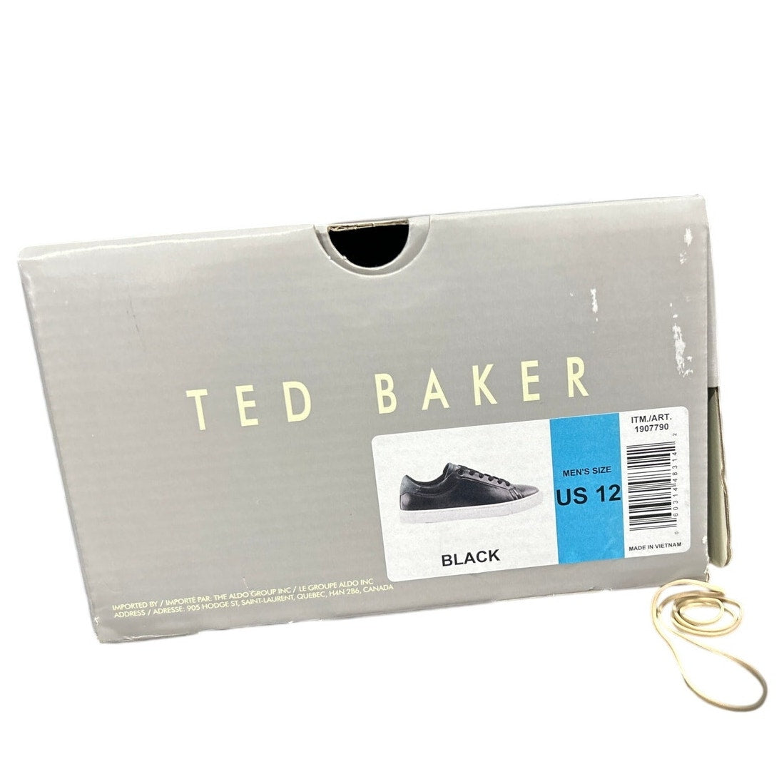 Ted Baker Men's Black Leather Robberto Lace Up Sneakers- Size 12