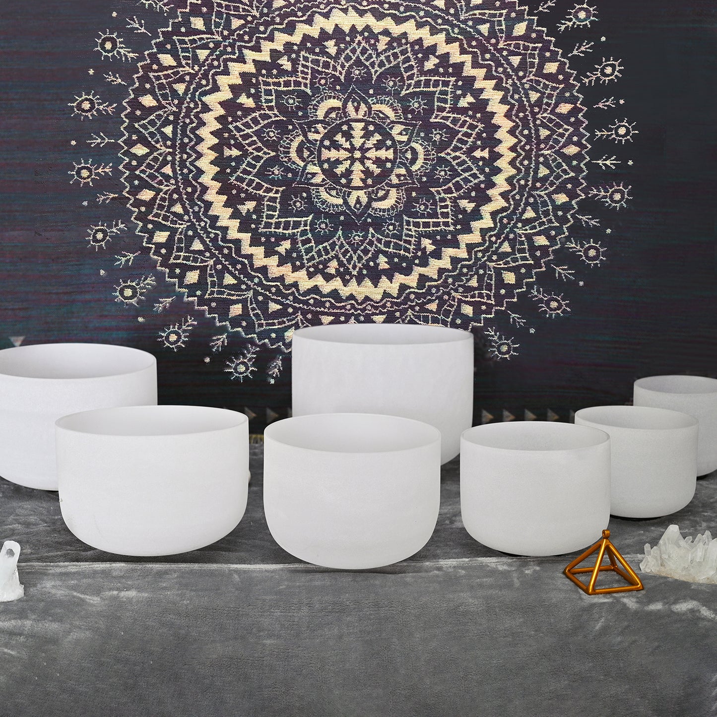 Authentic Crystal Singing Bowl Instrument - 6 & 7 inch