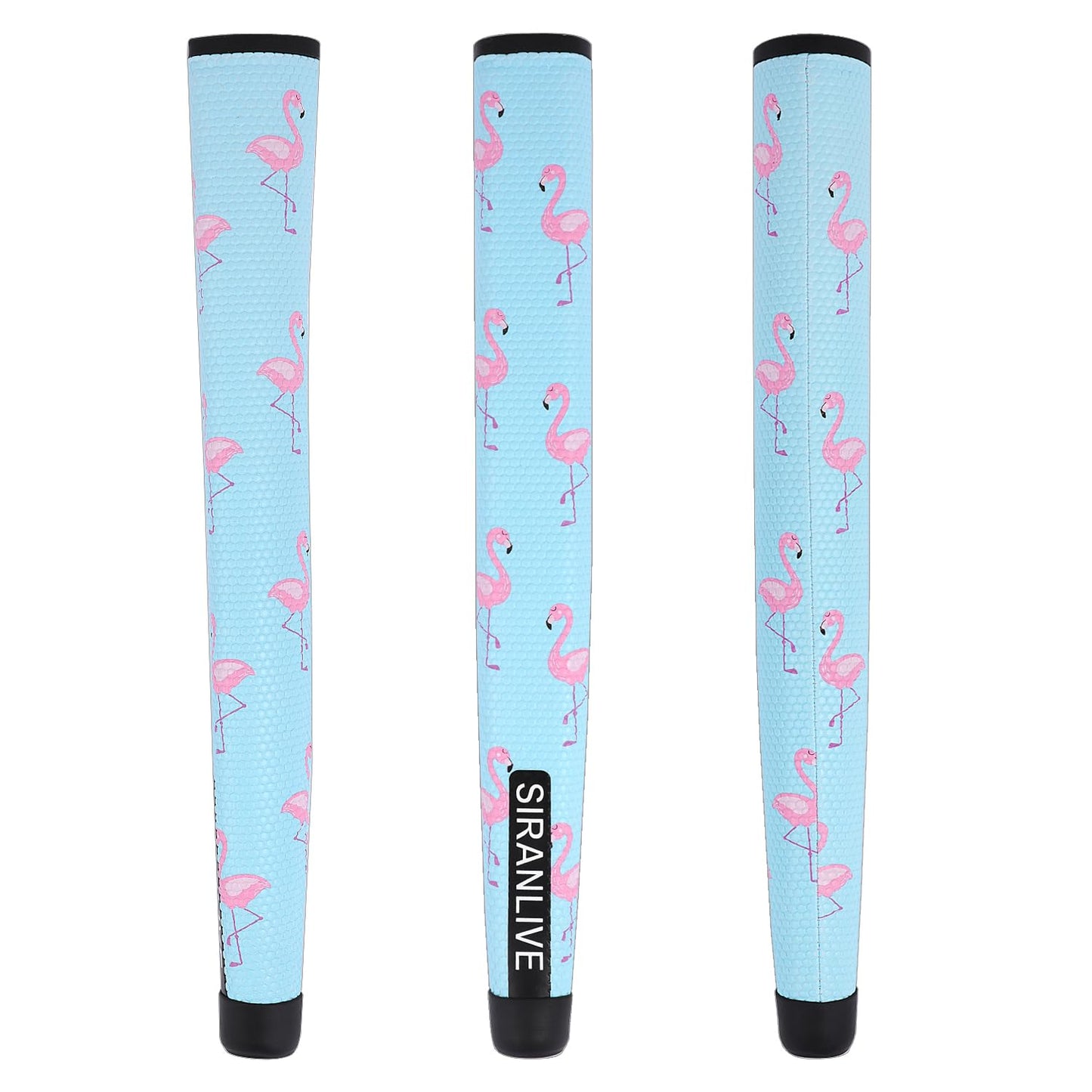 Flamingo-Print Leather Golf Putter Grip