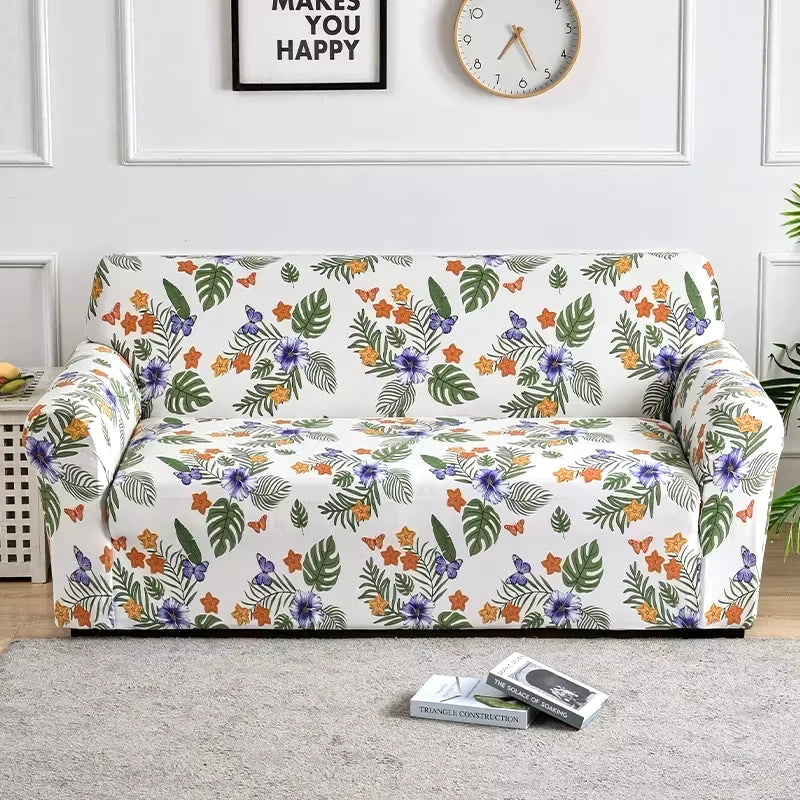 1Pc Flower Printed Elastic Sofa Cover