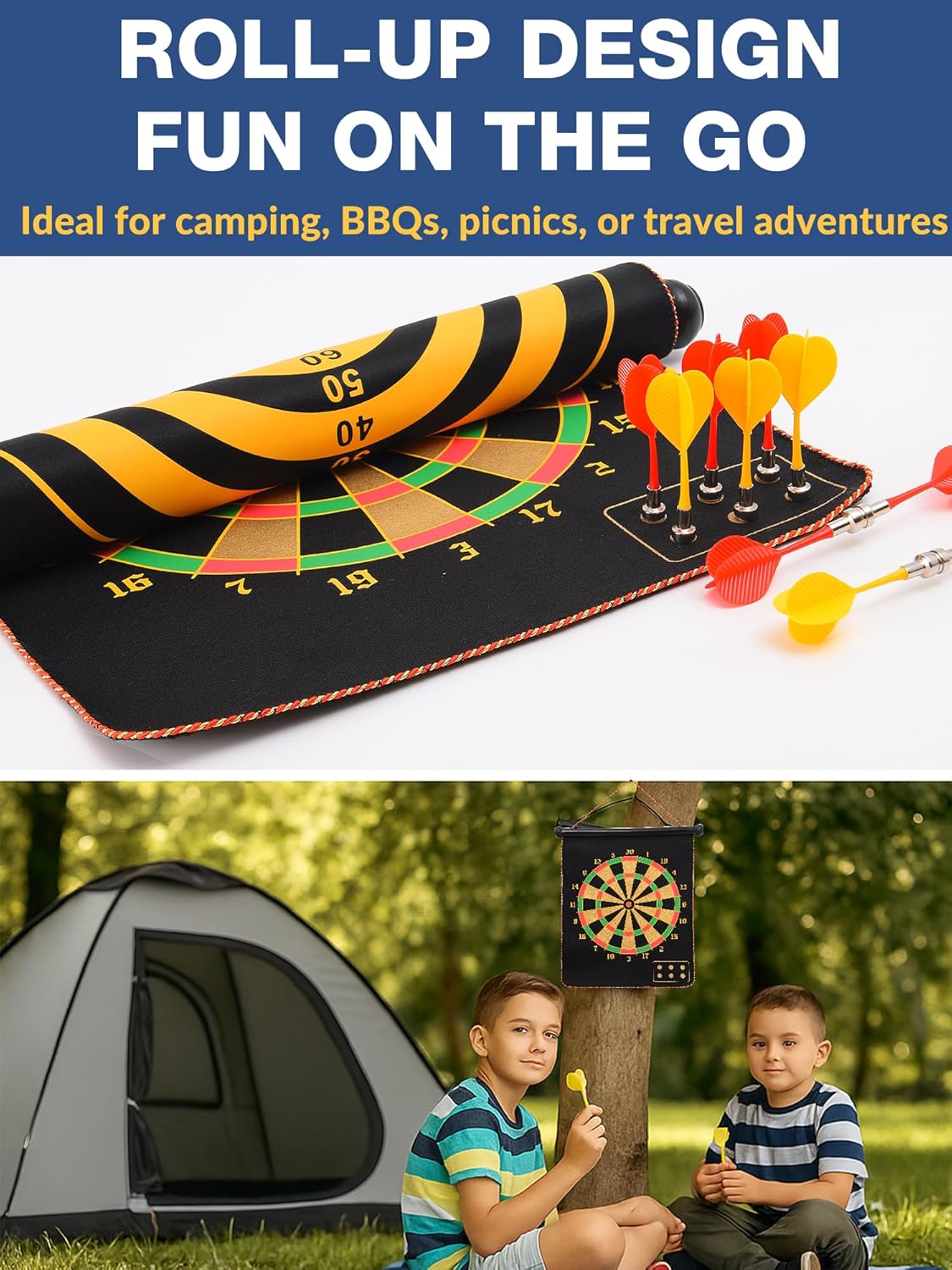 Magnetic Double-Sided Dartboard for Family Games
