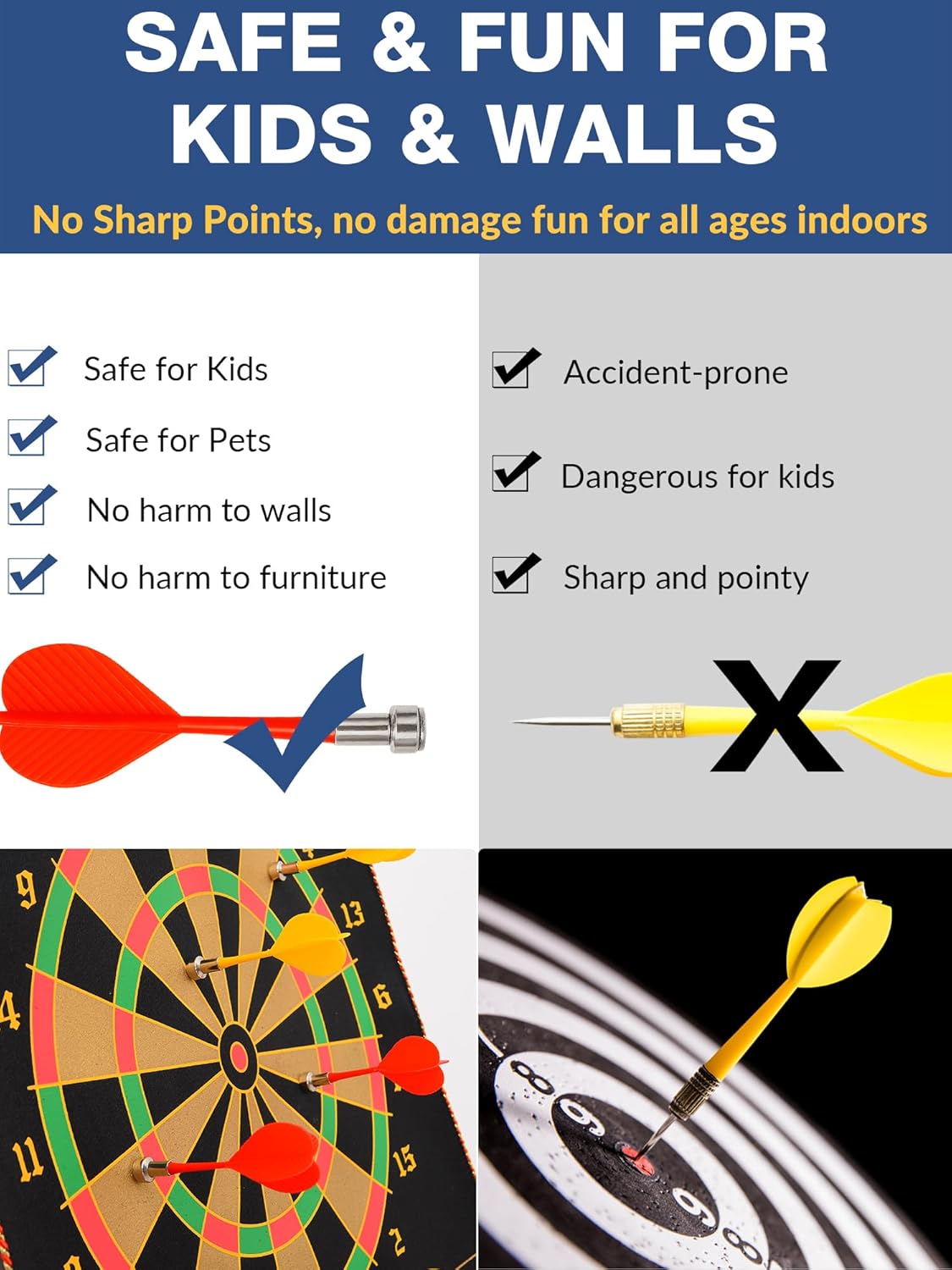 Magnetic Double-Sided Dartboard for Family Games