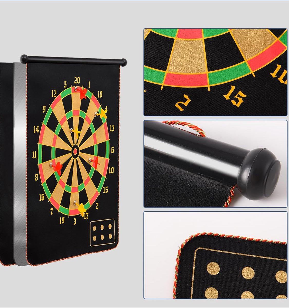 Magnetic Double-Sided Dartboard for Family Games