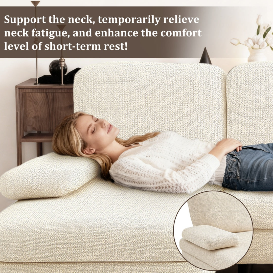 Chenille Fabric 4-seat U-shaped Combination Sofa