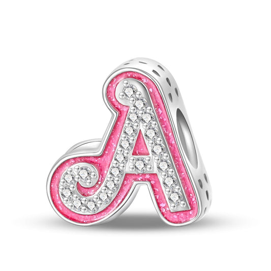 Silver Letter "A" Charm for Pandora Bracelets