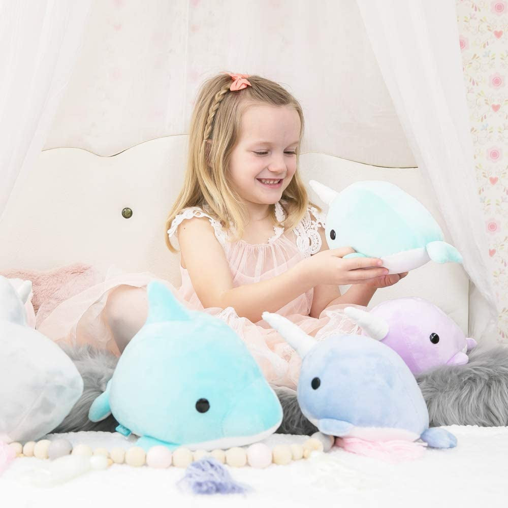 Blue Narwhal Stuffed Animal Plushie