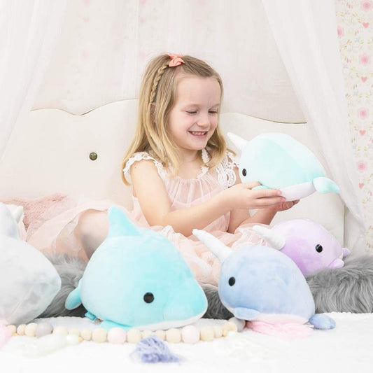 Blue Narwhal Stuffed Animal Plushie