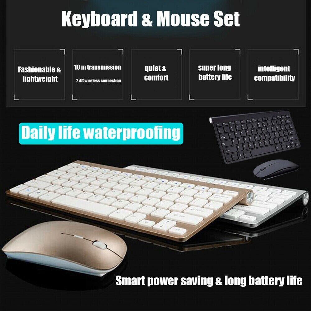 Mini Wireless Keyboard and Mouse Set