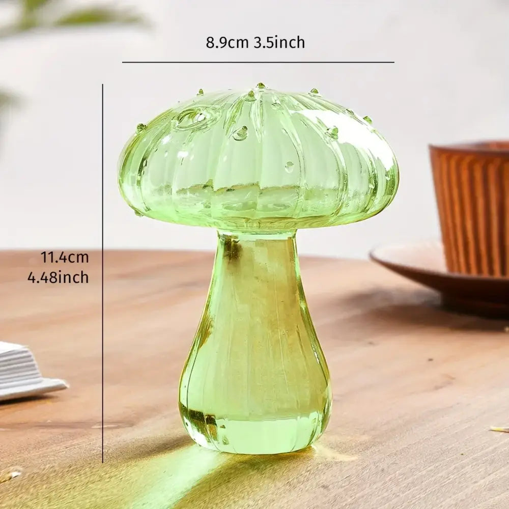 DecorBites™ Glass Mushroom Hydroponic Planter for Home & Garden