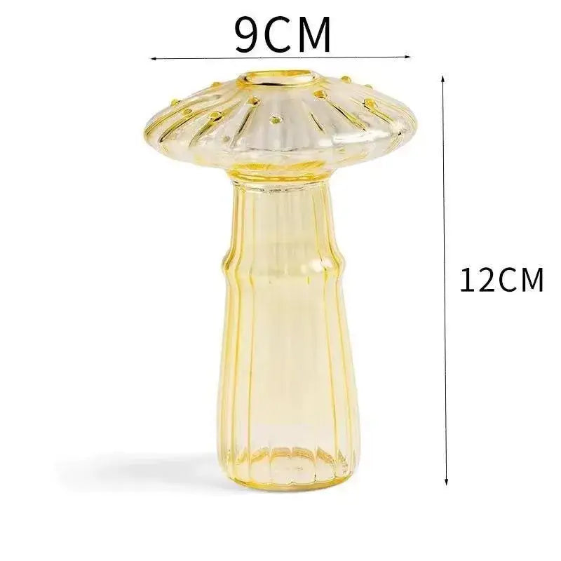 DecorBites™ Glass Mushroom Hydroponic Planter for Home & Garden