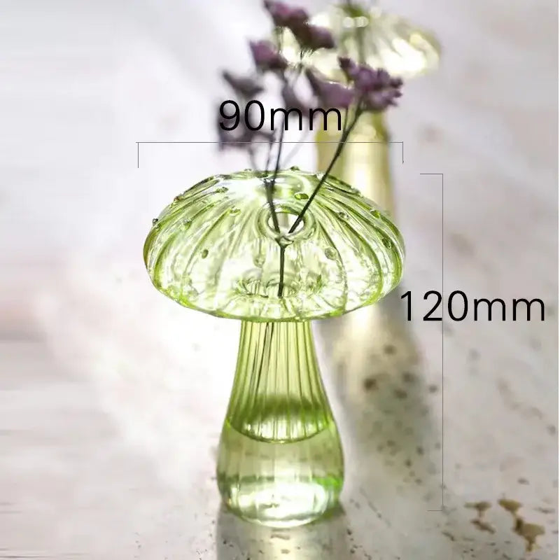 DecorBites™ Glass Mushroom Hydroponic Planter for Home & Garden
