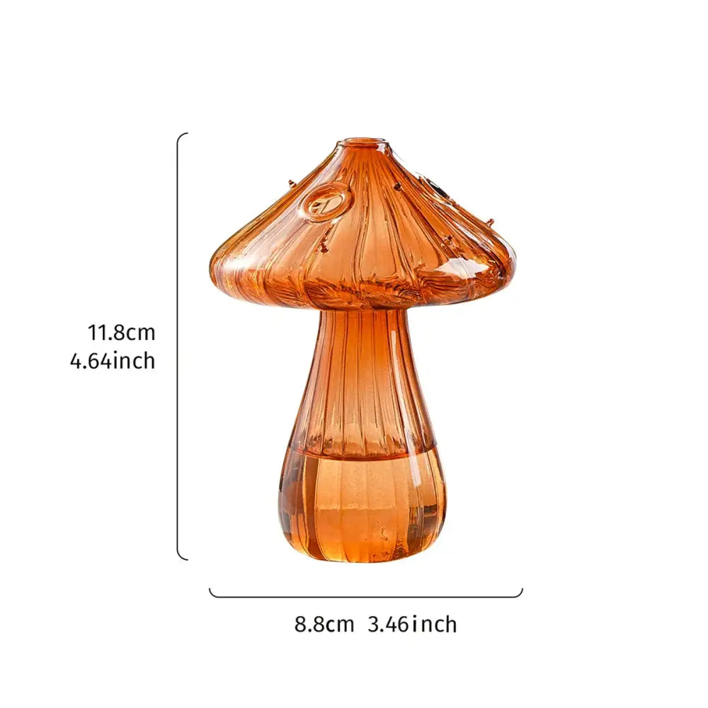 DecorBites™ Glass Mushroom Hydroponic Planter for Home & Garden