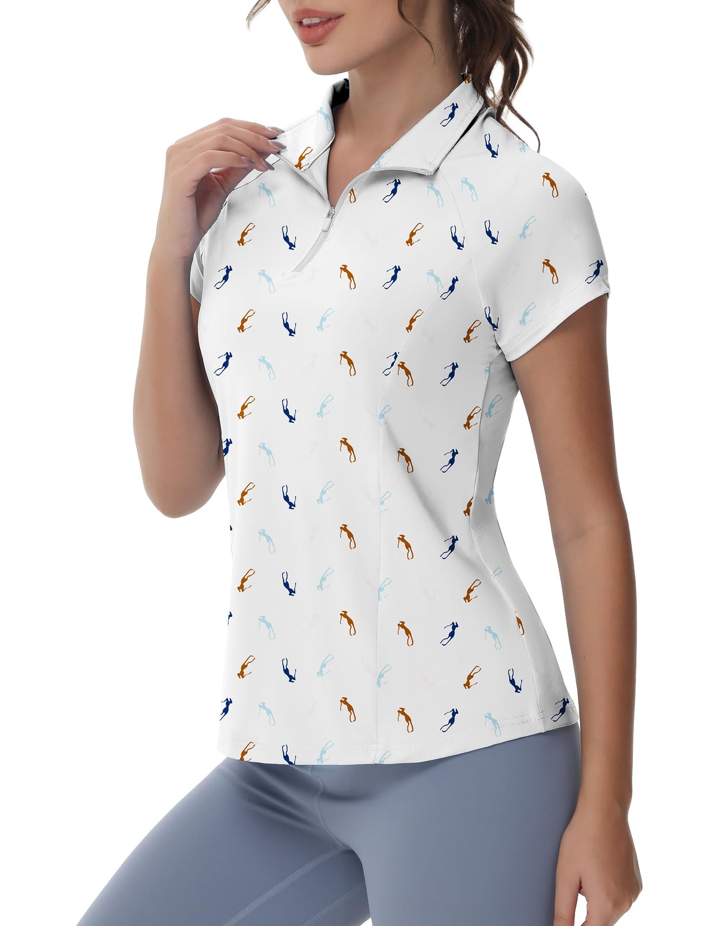 Women's Short Sleeve Golf Polo Shirt - 50+ Sun Protection