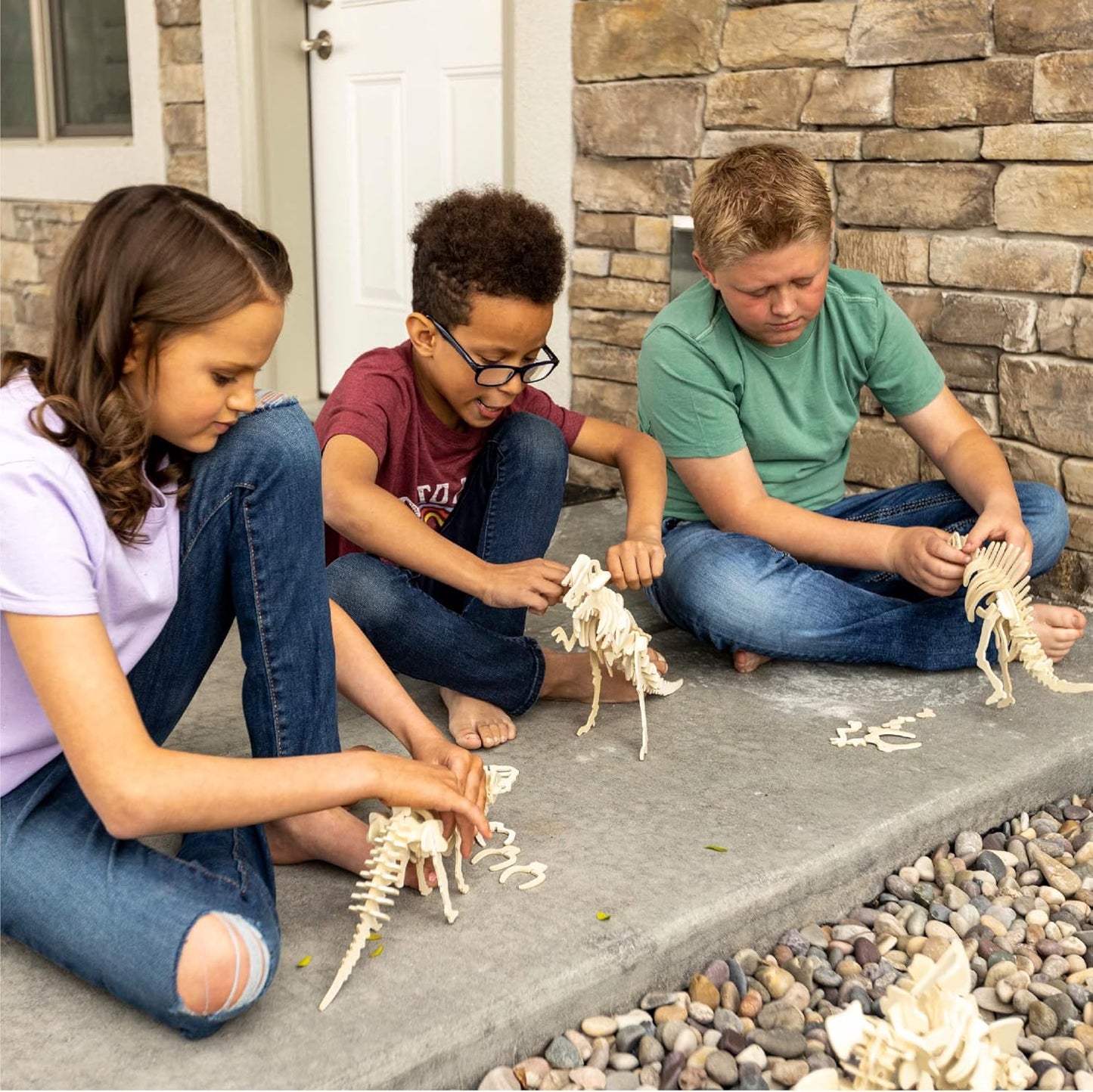 HapiNest Wooden 3D Puzzle Dinosaur Model Kit