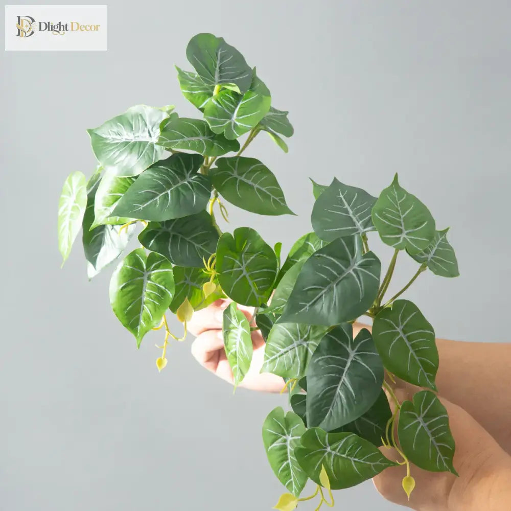 Dlight Decor 25cm Monstera Leaf Vine for Desktop and Holiday Decor