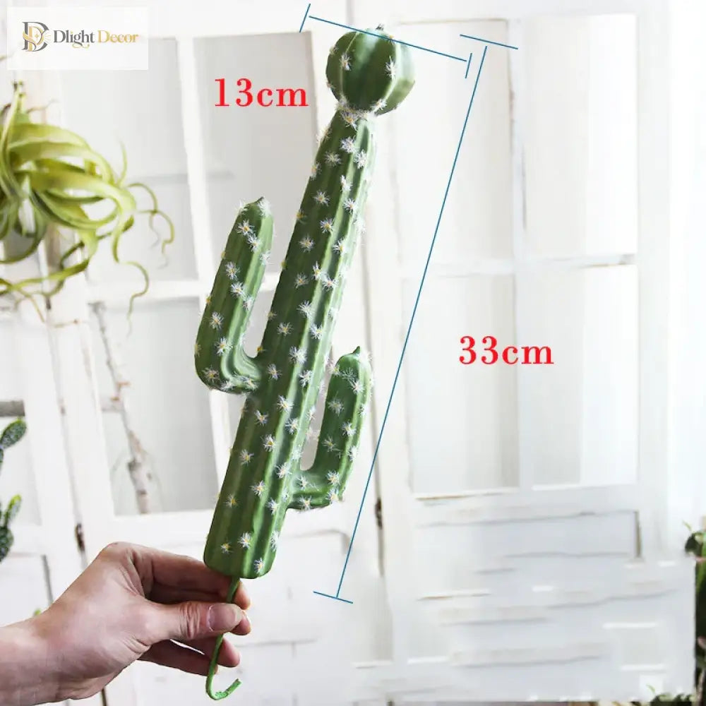 Dlight Decor 43cm Desert Cactus Plant with Foam Thorn Ball for Home and Garden Decor