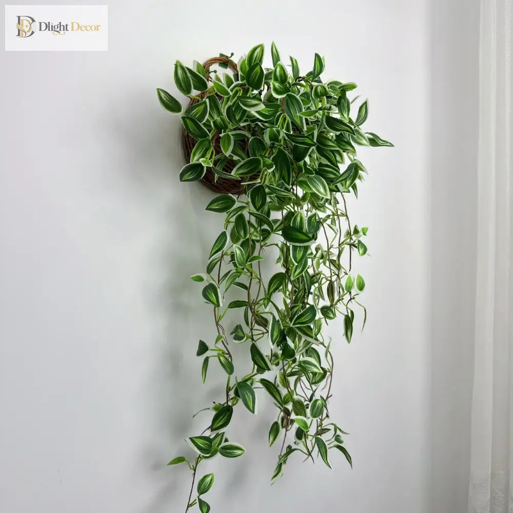 Dlight Decor 75cm Hanging Eucalyptus Vine with Scindapsus Leaves