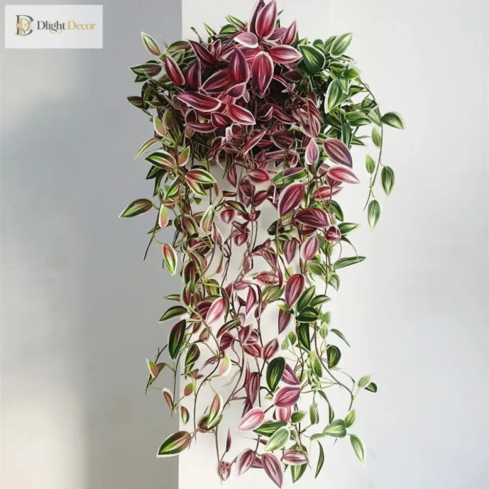 Dlight Decor 75cm Hanging Eucalyptus Vine with Scindapsus Leaves