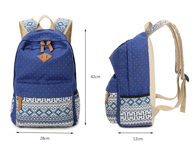Canvas Print Women's Backpack