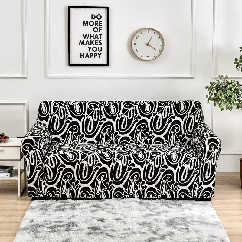1Pc Flower Printed Elastic Sofa Cover