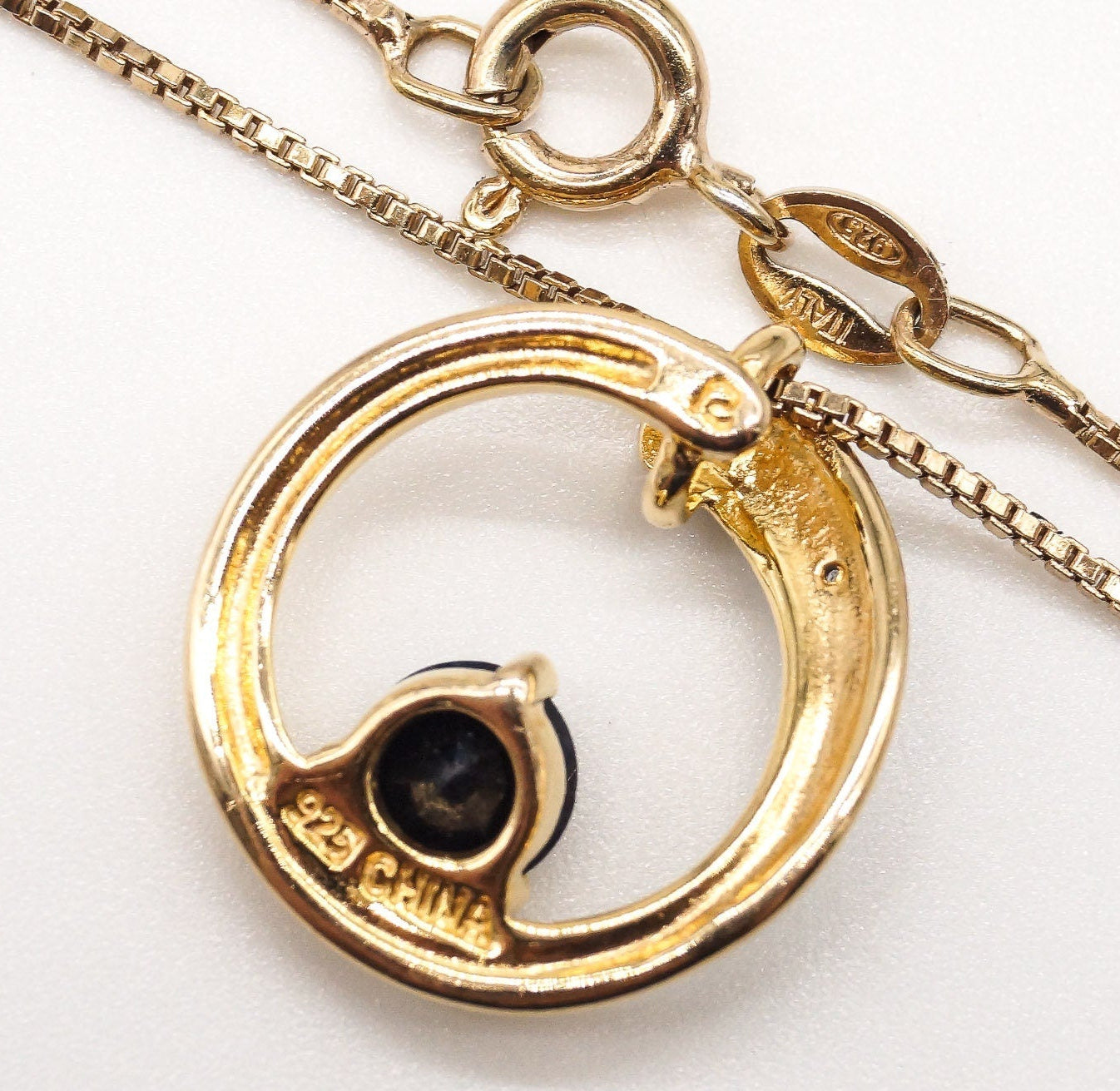 Ross Simons Sapphire Gold Vermeil Sterling Silver Necklace