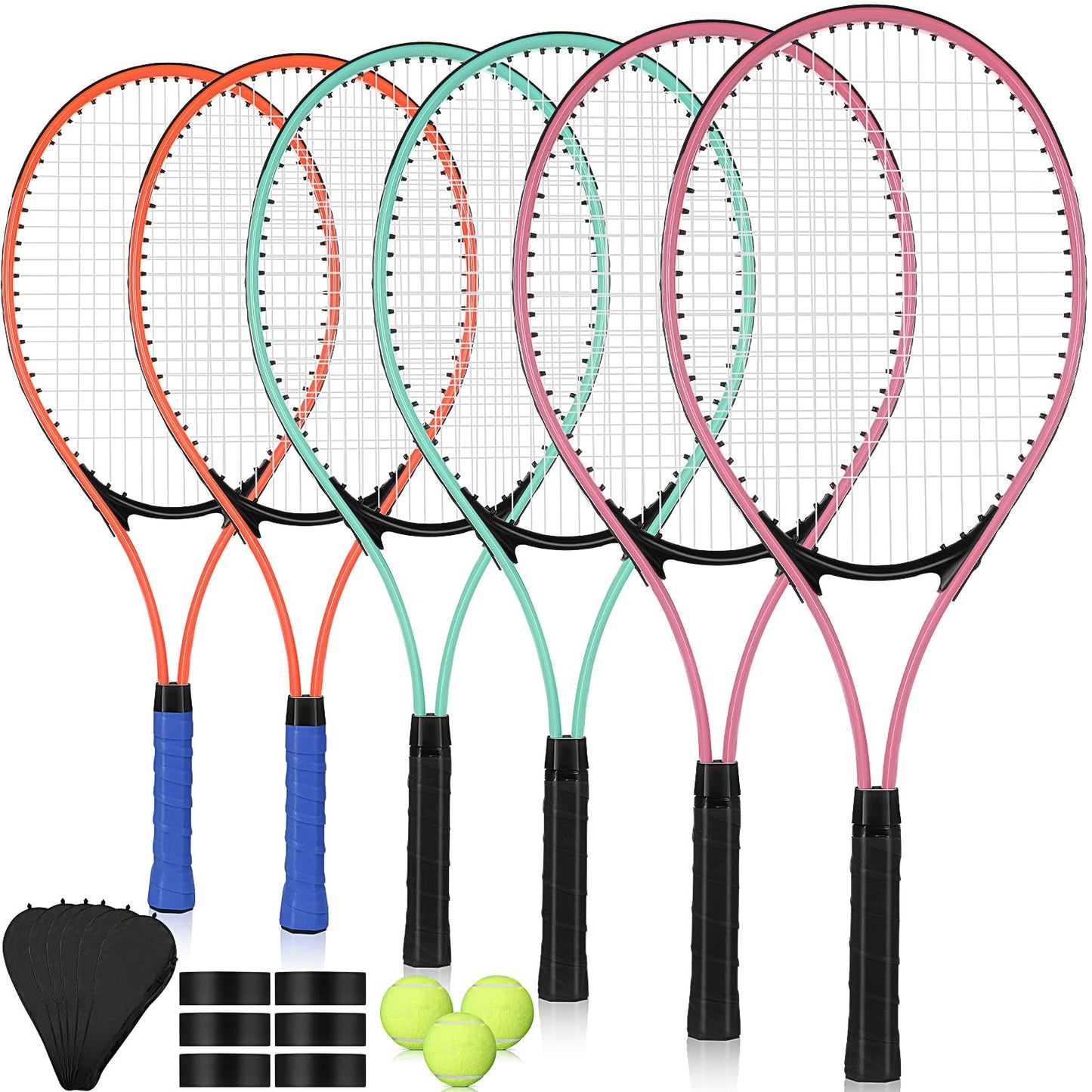 6-Pack Tennis Racket Set – 27"