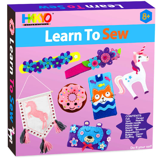 Beginner Sewing Kit for Kids (7 Craft Projects)