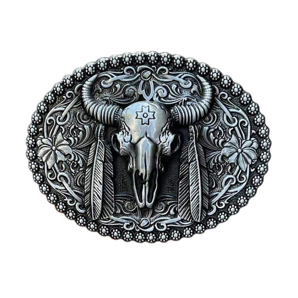 JAOYU Texas Longhorns Belt Buckle Men Western Cowboy Longhorn Native American Belt Buckle for Men Women Unisex