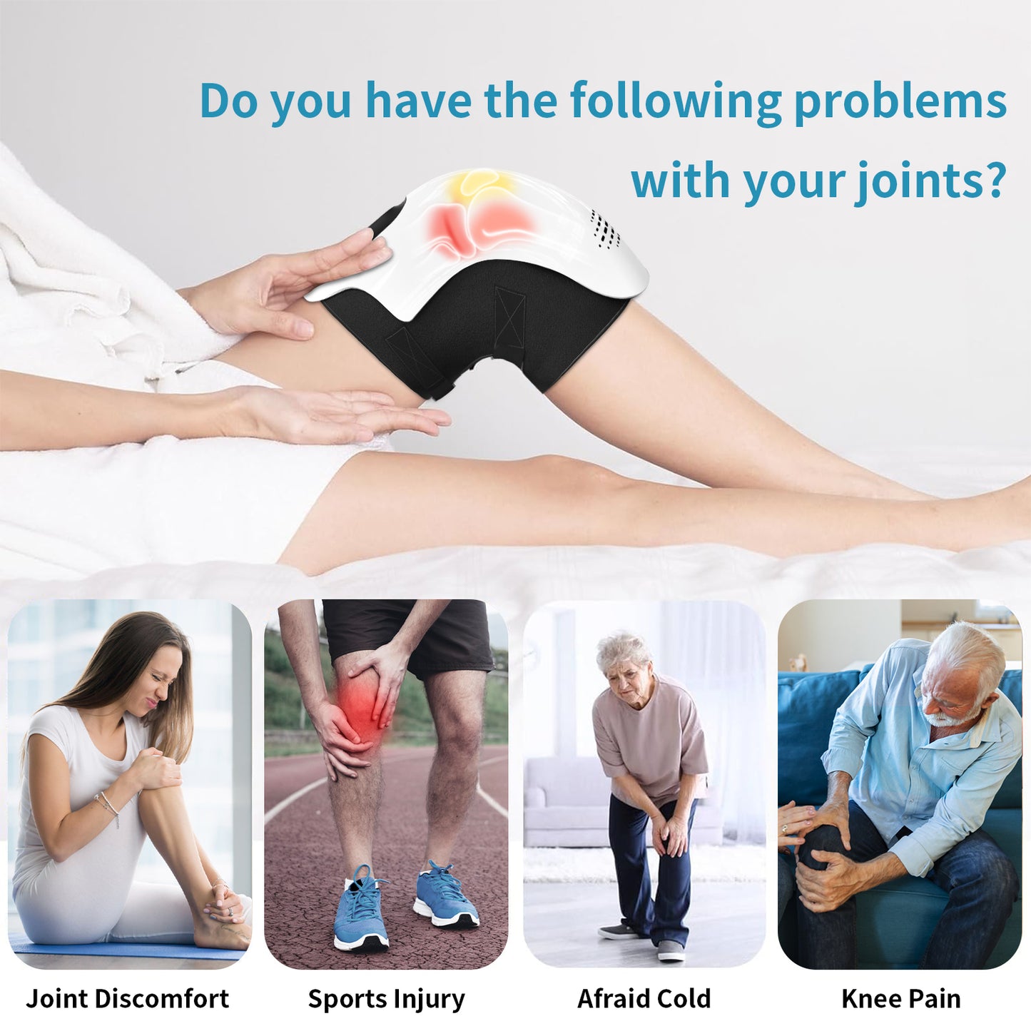 Electric Knee Massager – Infrared Heat, Vibration & Kneading Pain Relief