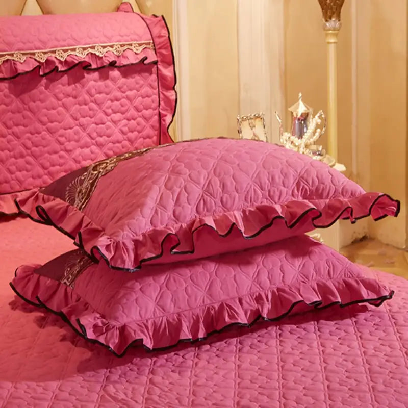 Thickened Lace Quilted Single Pillowcase