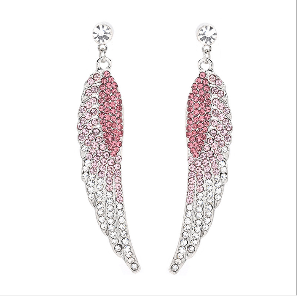 Angel Wings Rhinestone Earrings