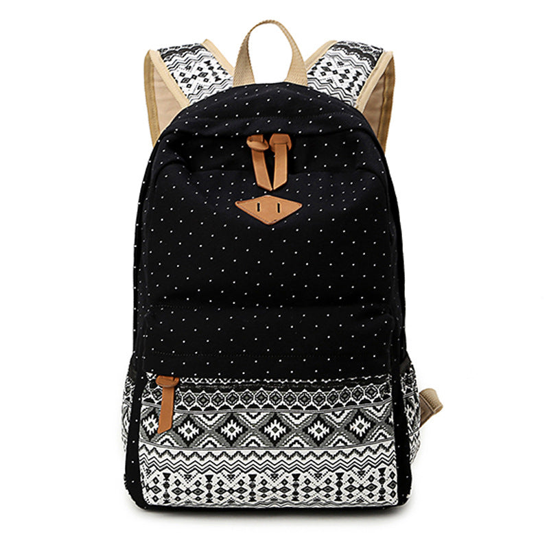 Canvas Print Women's Backpack
