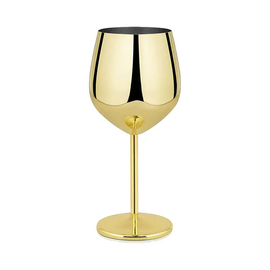 European 304 Single Layer Stainless Steel Wine Glass