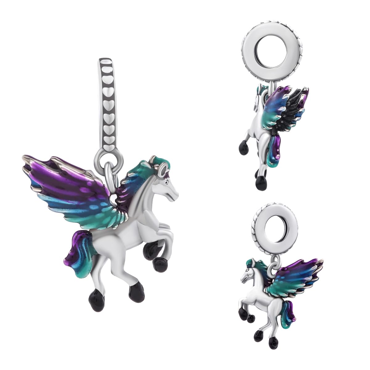 925 Sterling Silver Flying Horse Charm