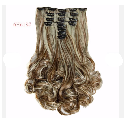 18-Piece Long Wavy Hair Extensions