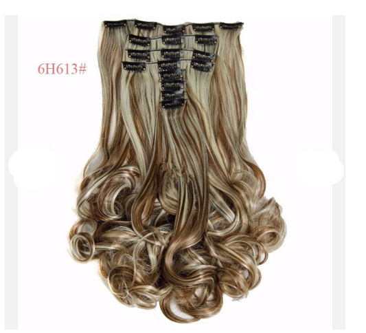 18-Piece Long Wavy Hair Extensions