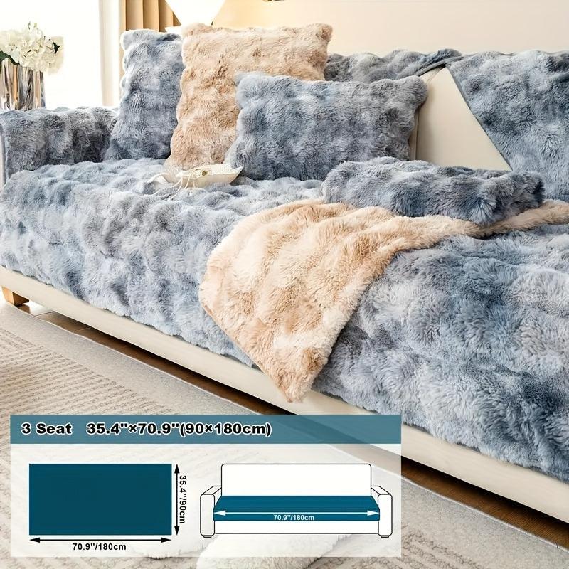Luxurious Gradient Velvet Sofa Cover