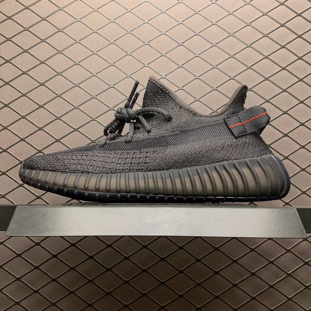 Yeezy 350 V2 Black and White Star Sneakers