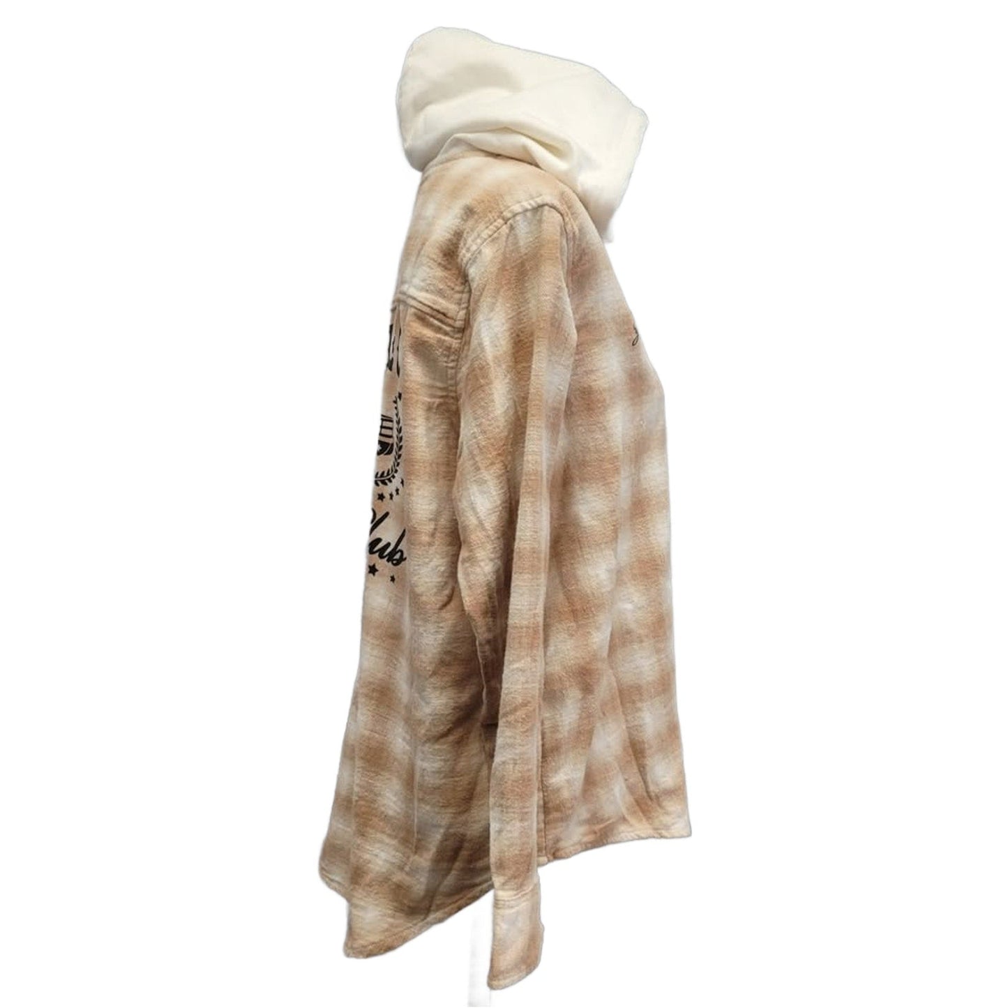 Hand Printed Women's Redneck Yacht Club Flannel Hoodie- XXL