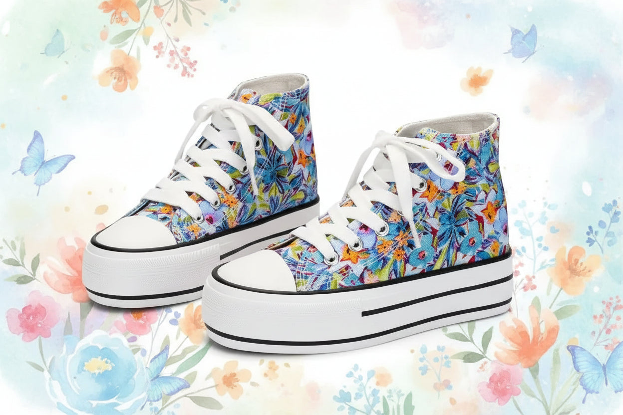 Girls’ Platform Canvas Shoes