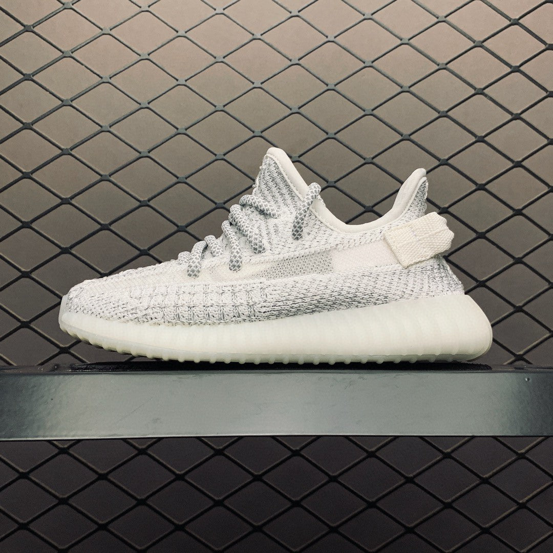 Yeezy 350 V2 Black and White Star Sneakers