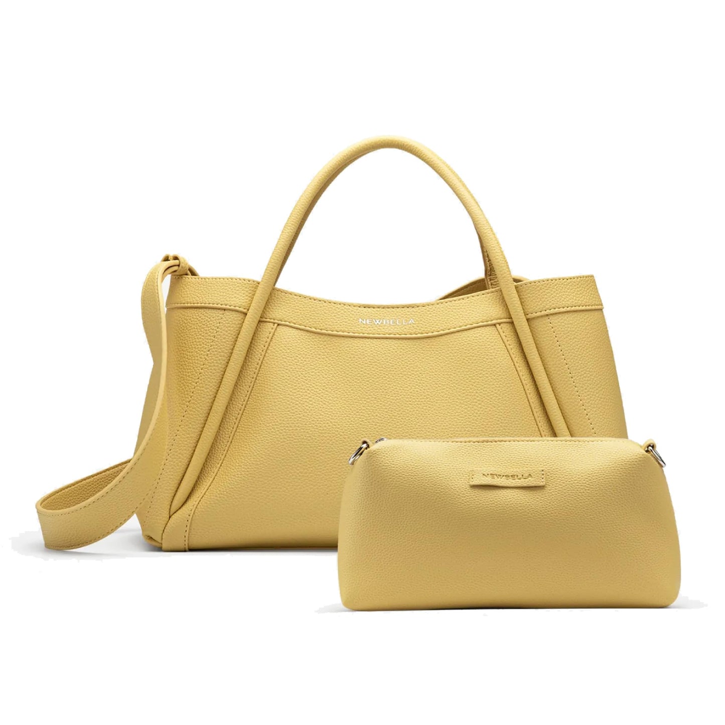Vegan Leather Shoulder & Crossbody Bag with Matching Purse