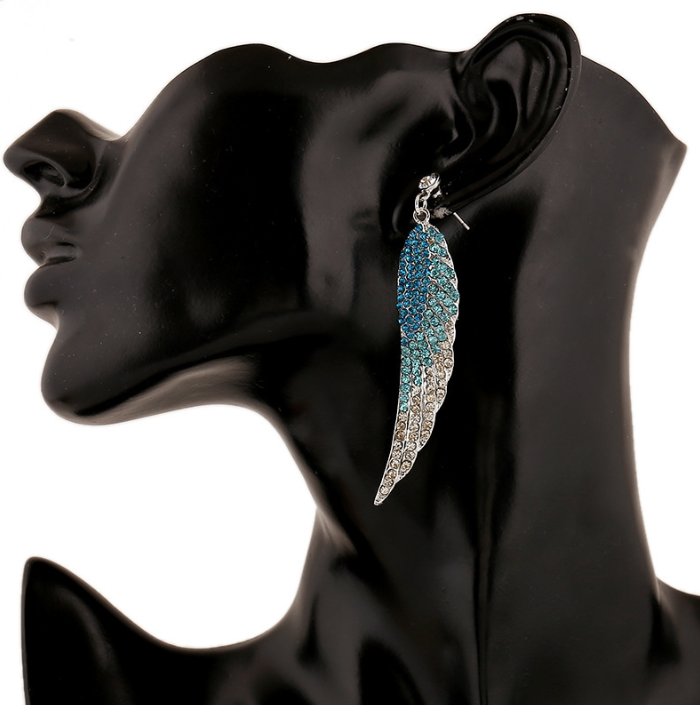 Angel Wings Rhinestone Earrings