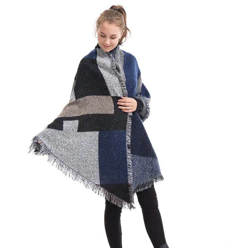 Cashmere Scarf, Checkered Shawl