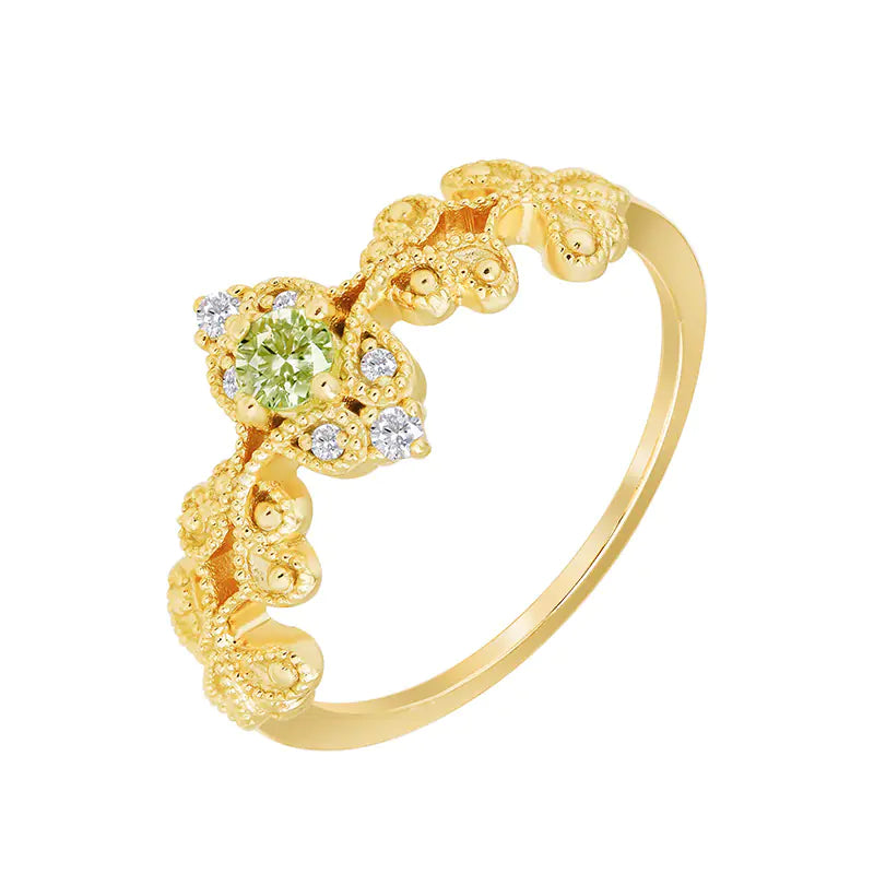 Retro Lace Olivine Fashion Ring
