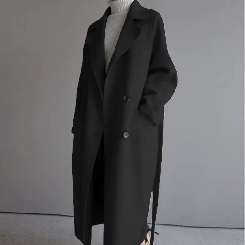 Women's Cashmere Lapel Coat
