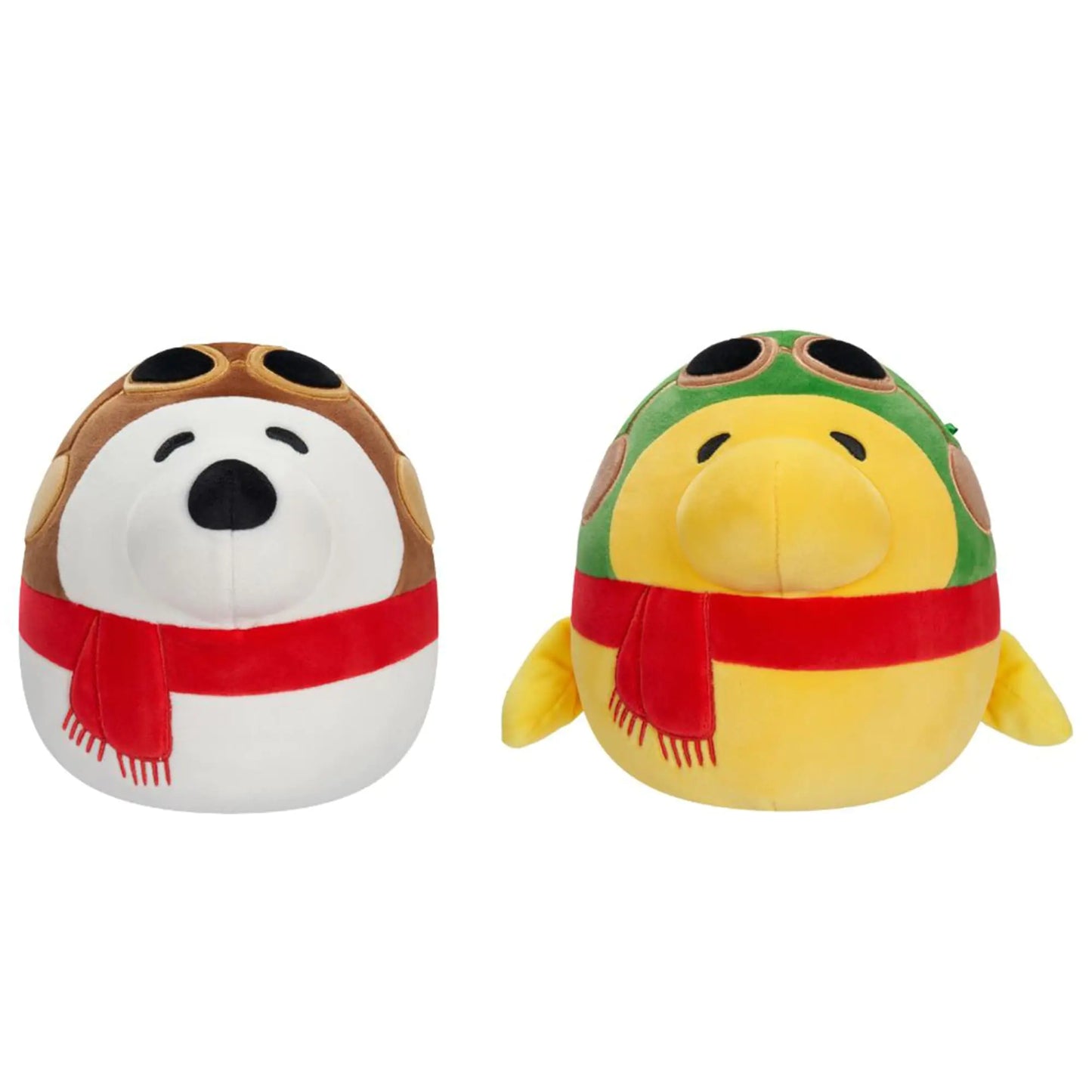 Squishmallows 2-Pack – Peanuts Aviator Snoopy & Woodstock 8-Inch Plush